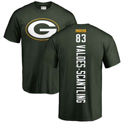 Men Green Bay Packers Green #83 Valdes-Scantling Marquez Backer Nike NFL T Shirt->nfl t-shirts->Sports Accessory